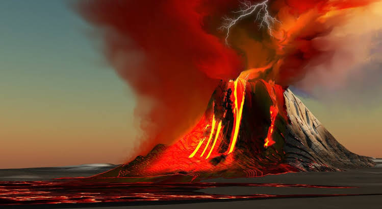 صورة بركان نشط