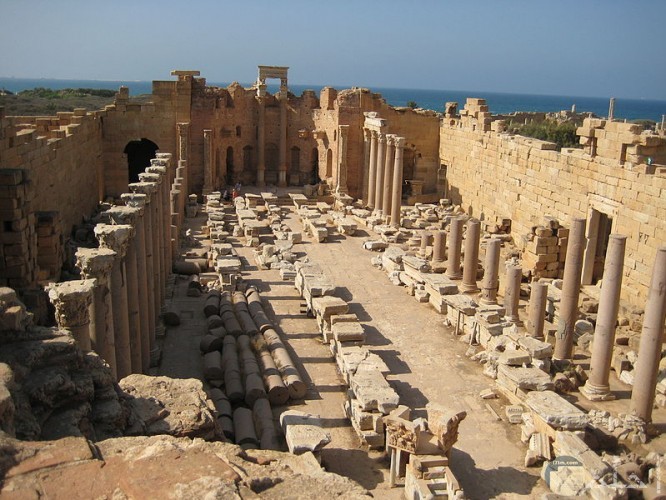 صور ترثية لبدة الليبية أقدم مدينة رومانية متكاملة 