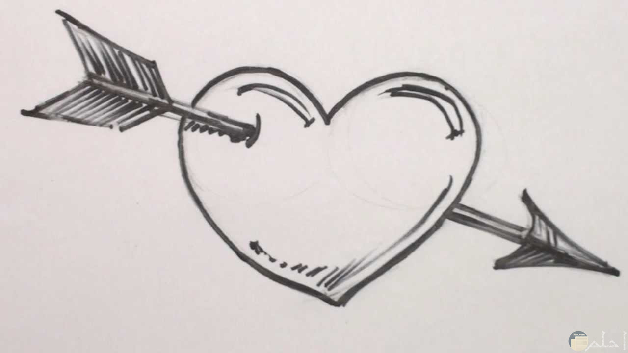 رسم رومانسية عن القلب تعبر عن الحب