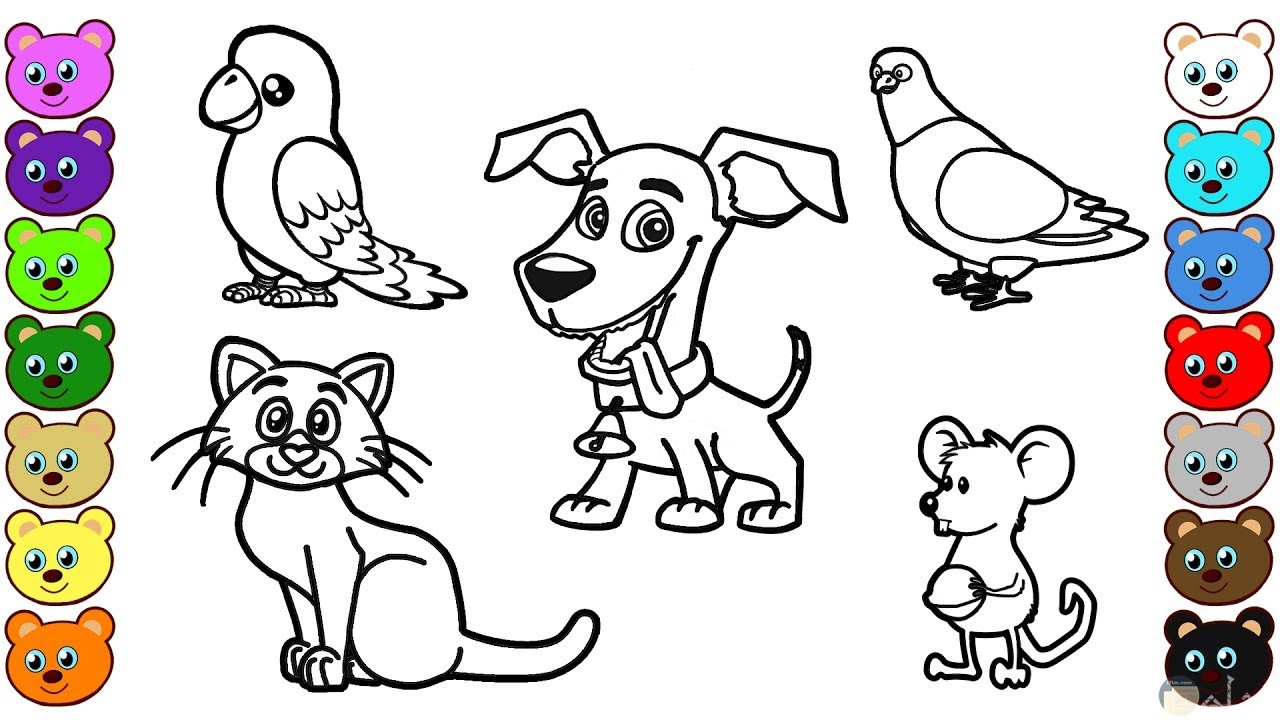 رسومات اطفال للتلوين حيوانات