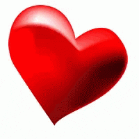 قلب أحمر ينبض بالحب