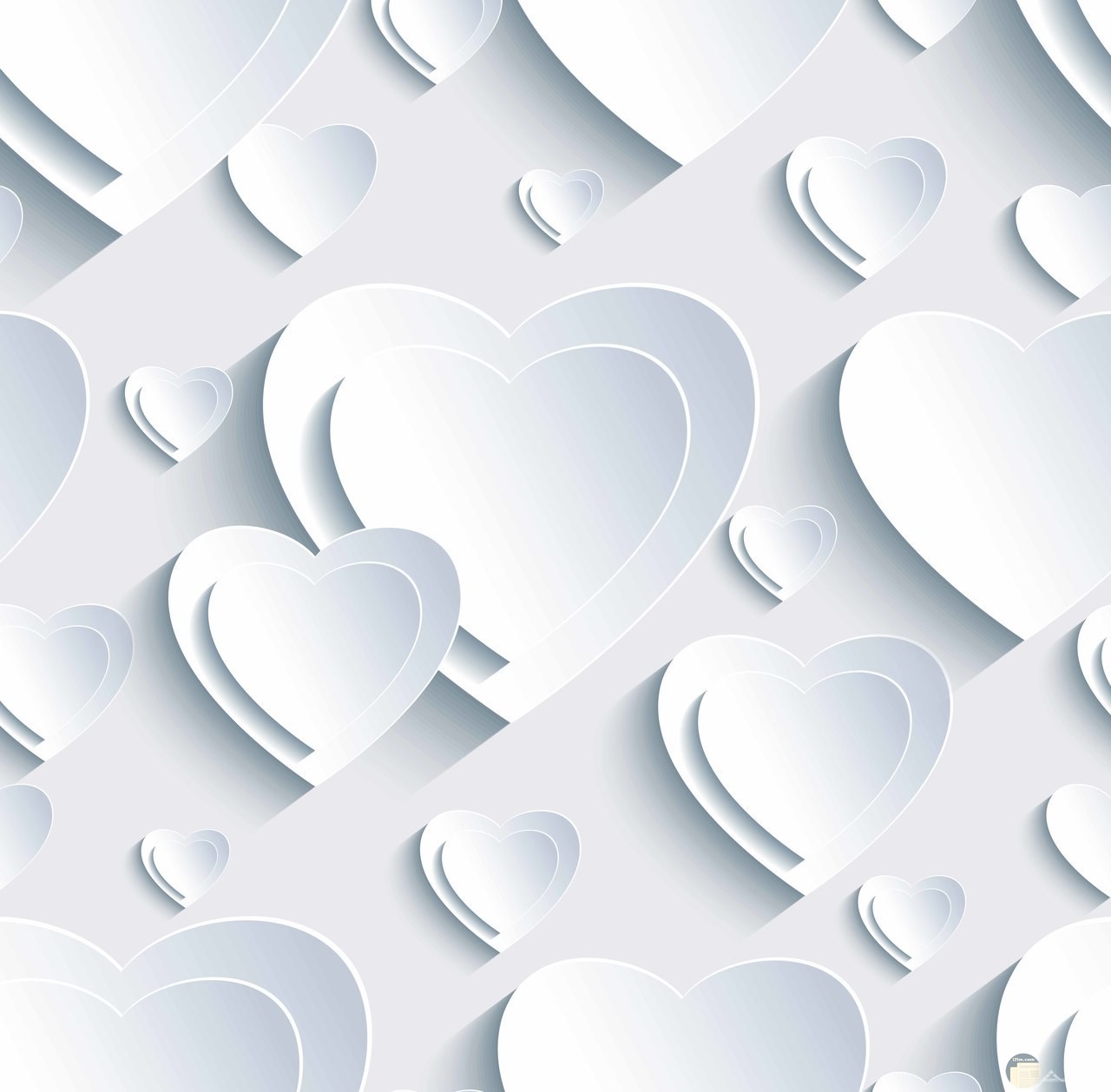 قلوب بيضاء 3D