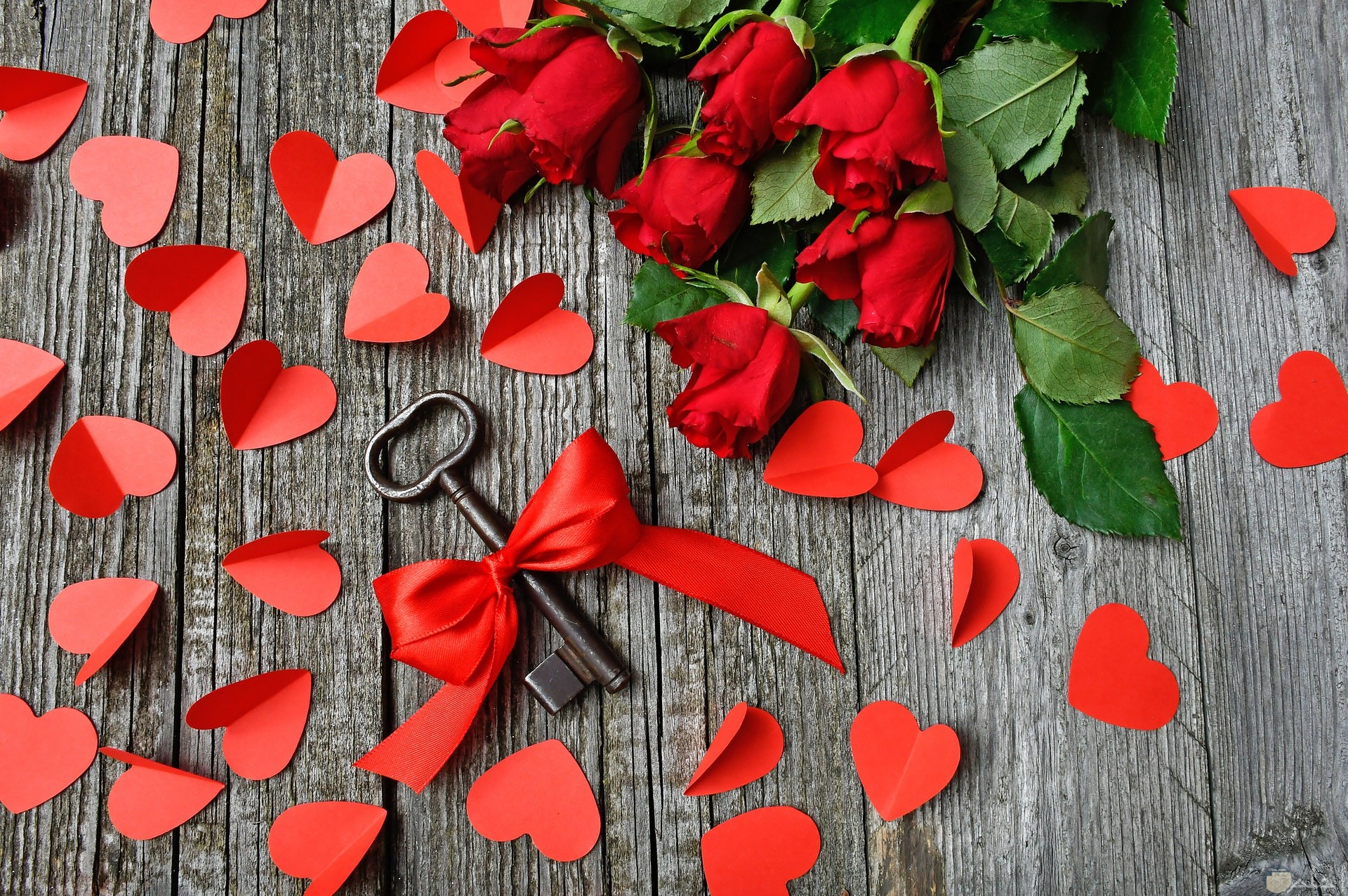 10 صور قلوب حمراء رومانسية وورود جميلة