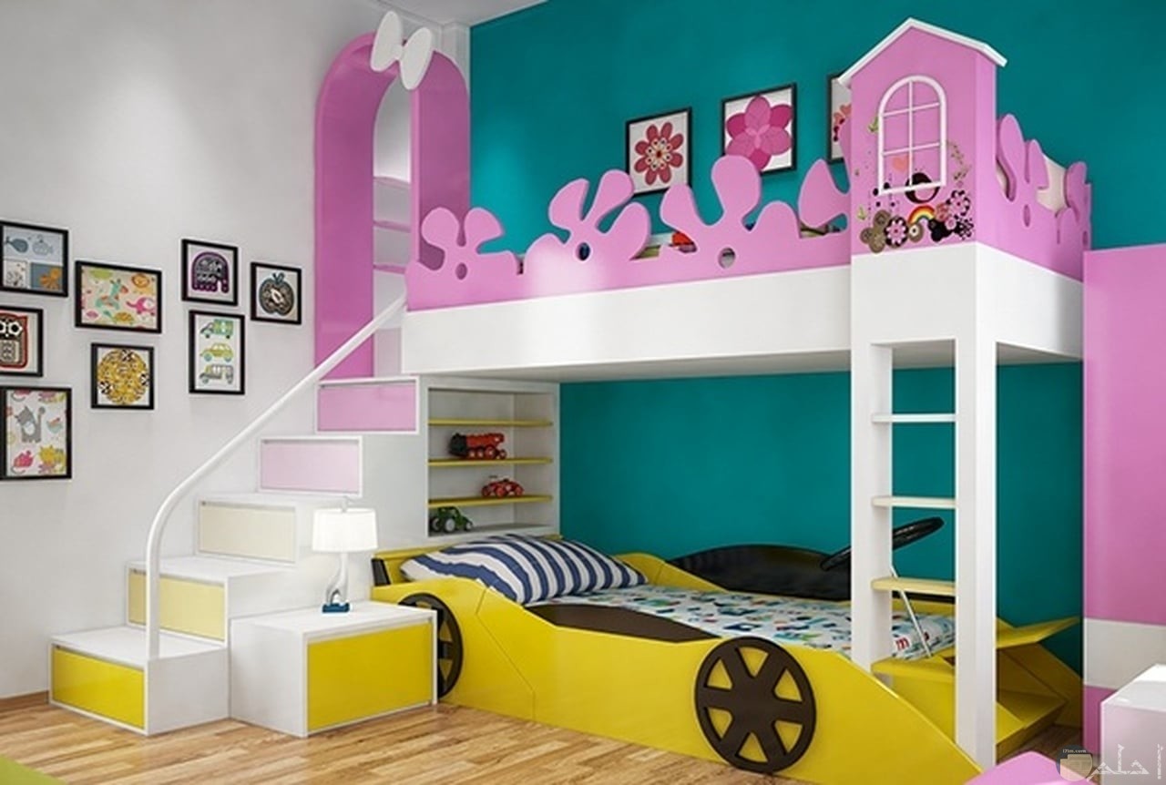 غرفة أطفال عصرية للمساحات الصغيرة