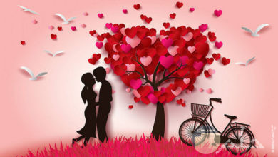 رسمة قلوب حب و رومانسية Wallpaper