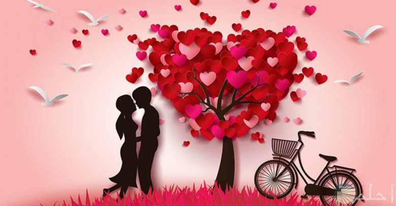 رسمة قلوب حب و رومانسية Wallpaper