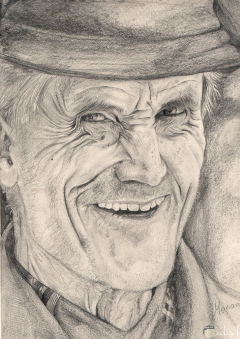 صورة رسمت لرجل عجوز.
