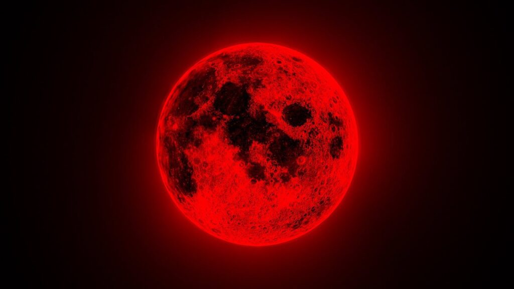 صور القمر الاحمر Red Moon بجودة عالية HD خلفيات جميلة للهاتف
