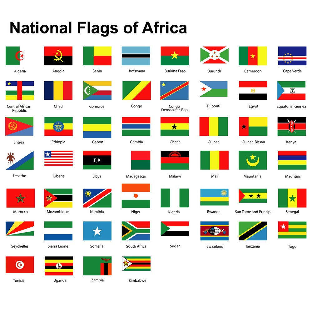 أعلام قارة أفريقيا بالأسماء