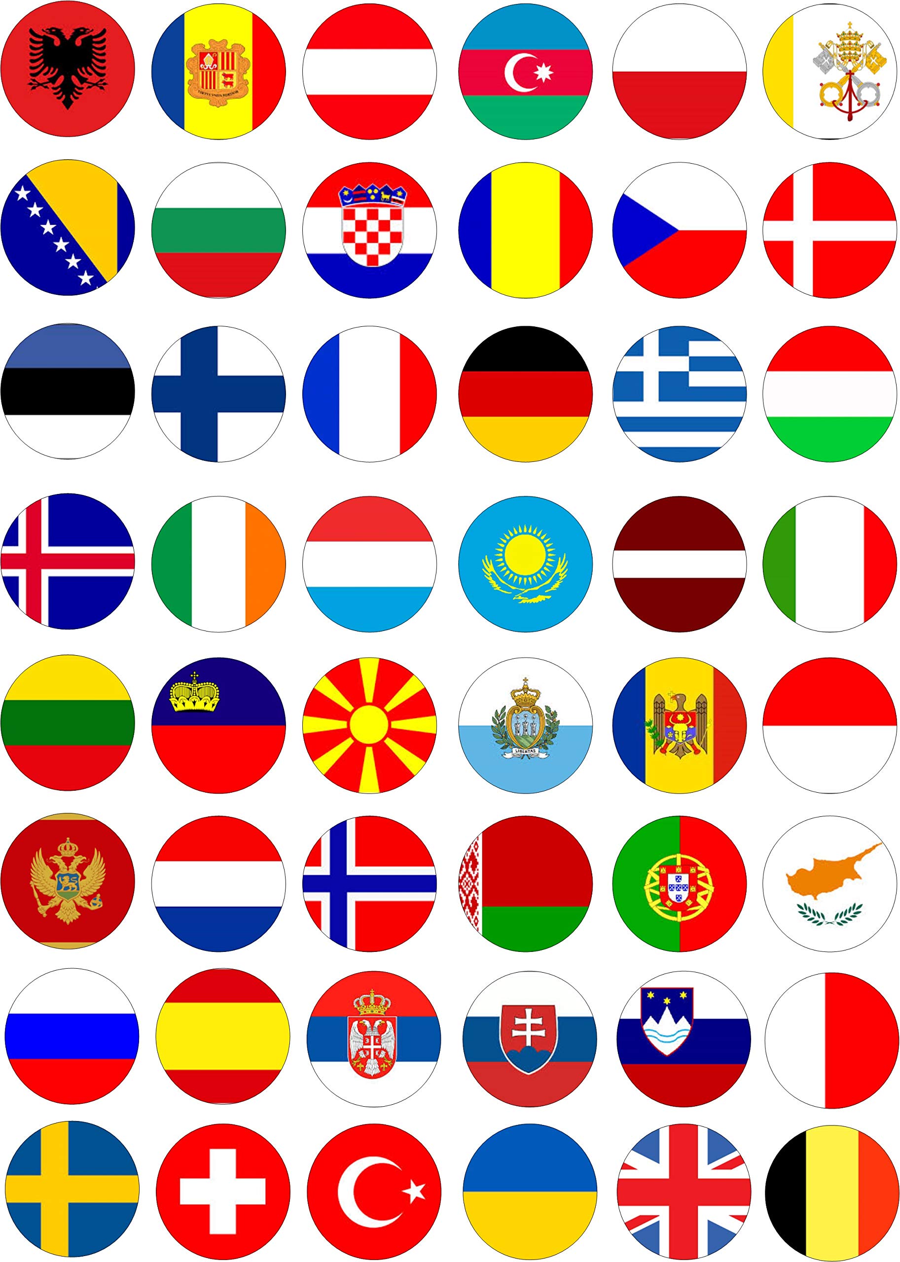 أعلام دول أوروبا دوائر