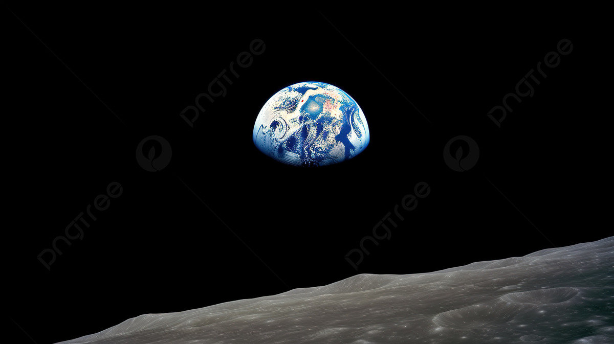 صورة لكوكب الأرض من سطح القمر