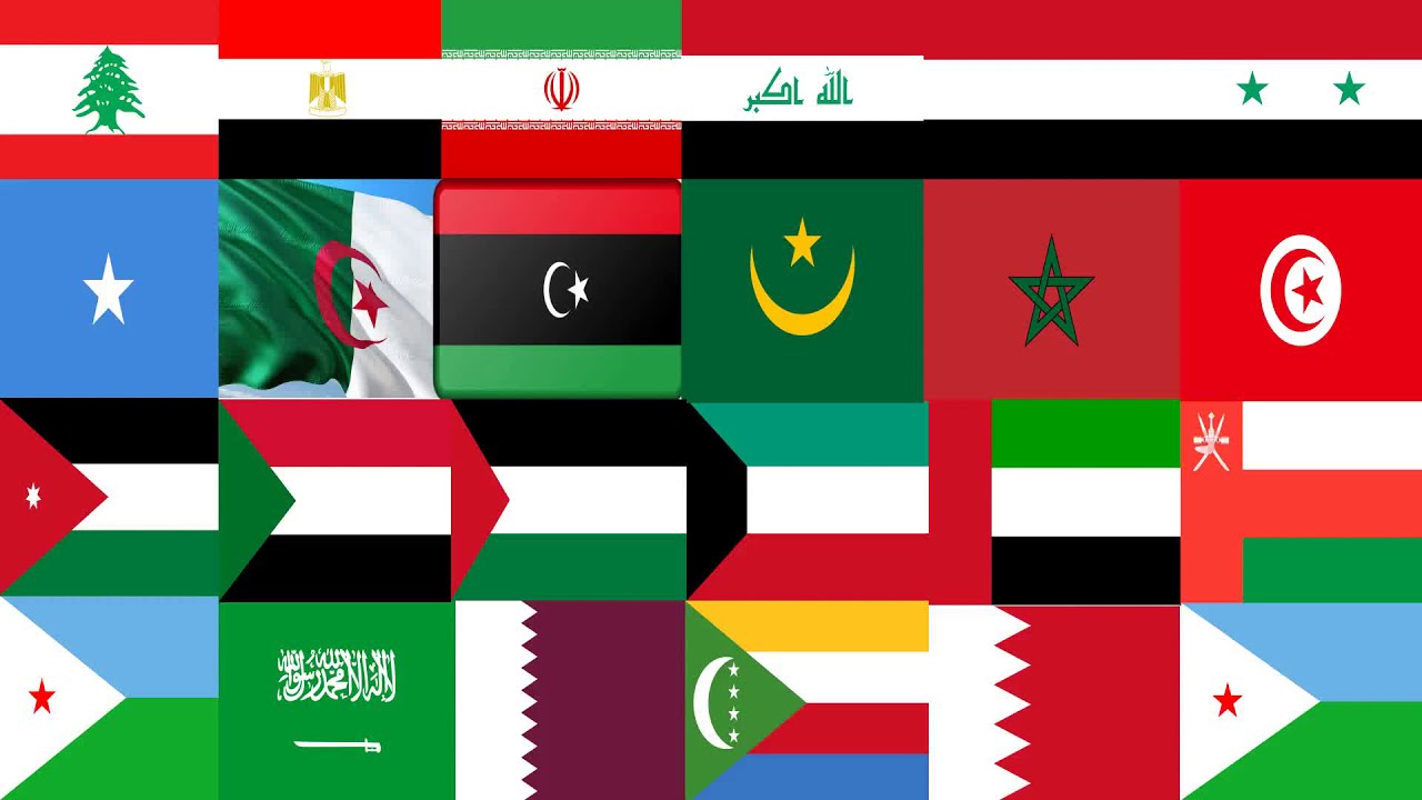 أعلام دول الوطن العربي بدون أسماء