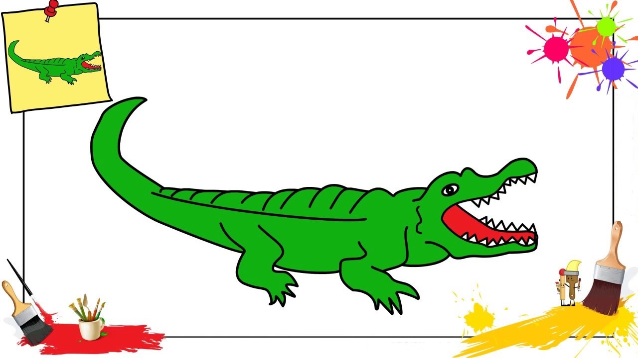 صورة تمساح سهلة للأطفال