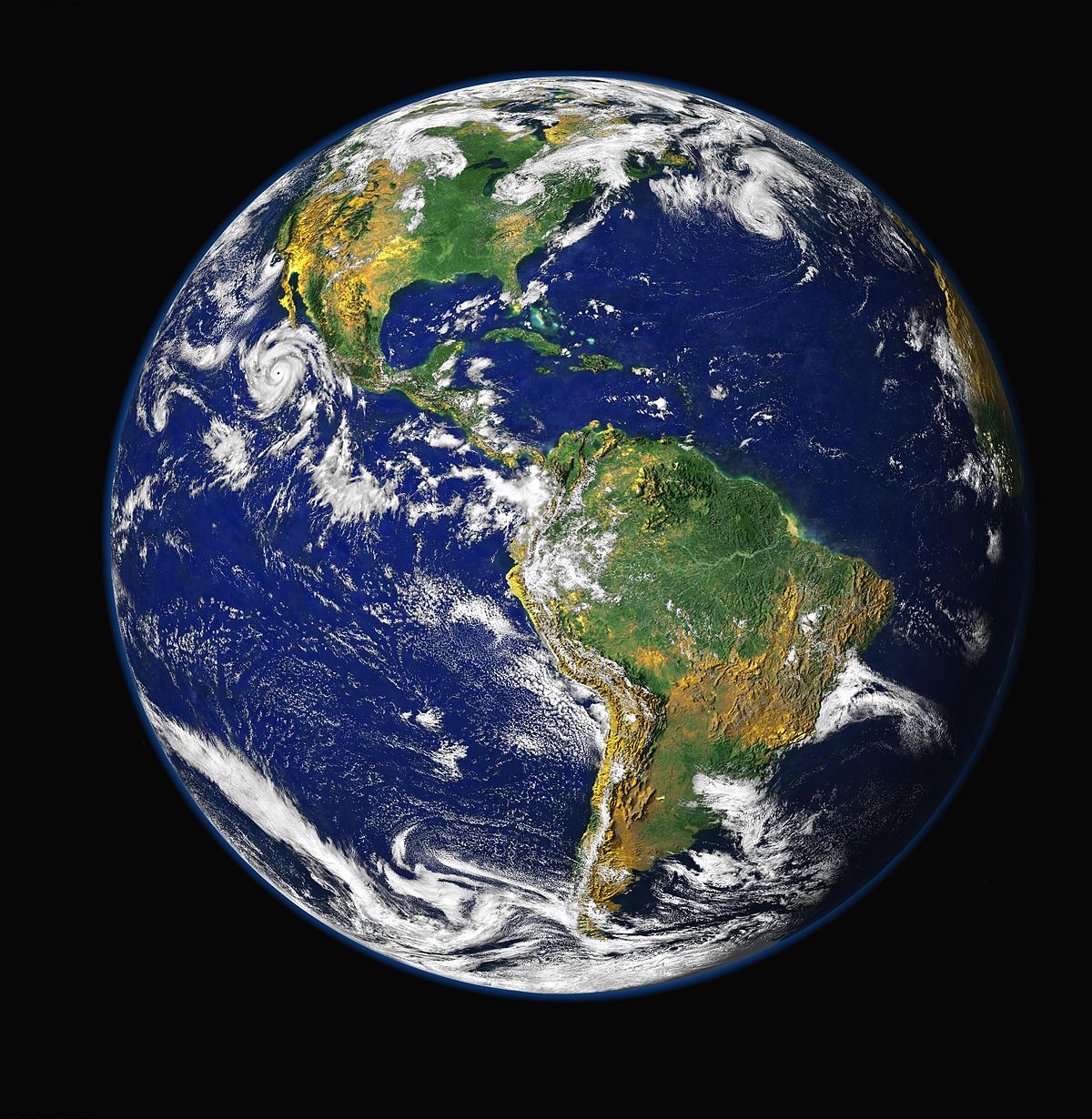 صورة كوكب الأرض في الفضاء الخارجي