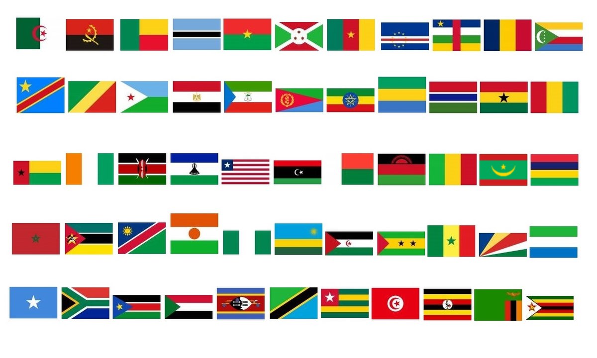 أعلام قارة أفريقيا بدون أسماء