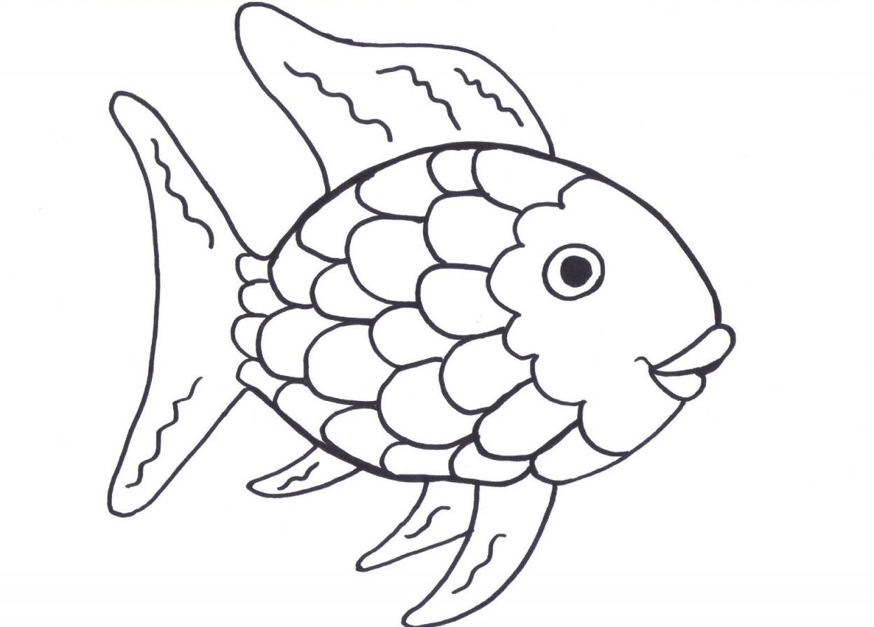 رسمة سمكة جميلة للأطفال